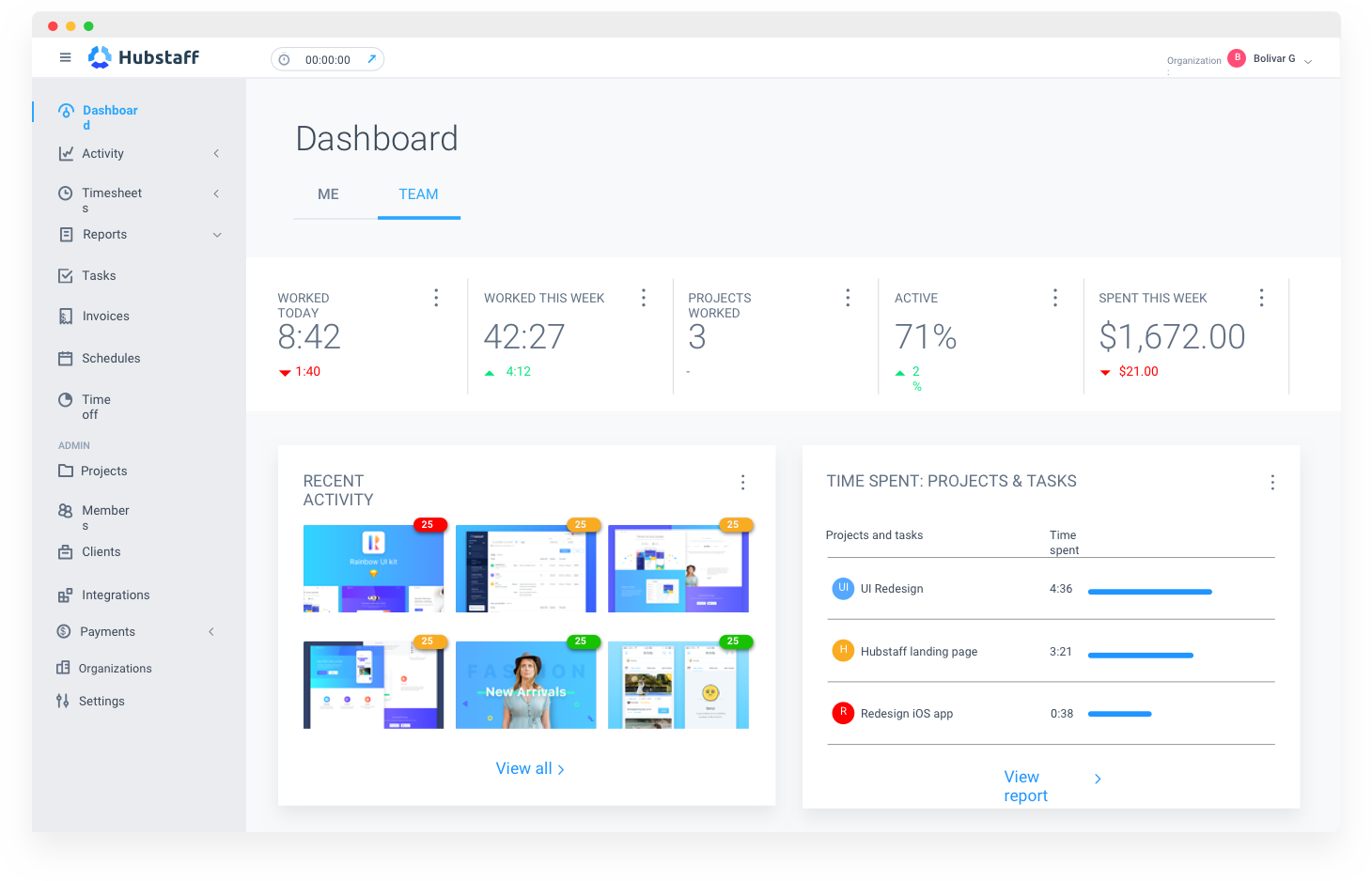 Freelancer time tracking software