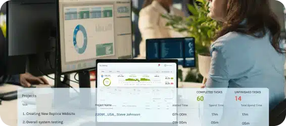 Free time tracking software showcasing automated time tracking, auto timesheets, idle detection, offline sync, and employee productivity features