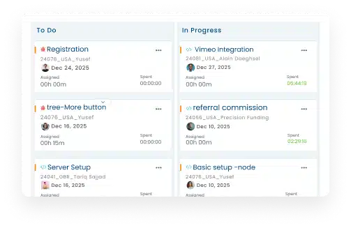 time tracking software displaying task progress, project management pipelines, and team productivity monitoring