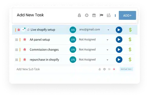 time tracking software featuring subtask organization, workflow tracking, and team collaboration tools